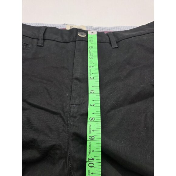 Perk Pants Mens 35x30 Black Slim Fit Stretch Casual Chino Trousers Modern - Picture 4 of 8